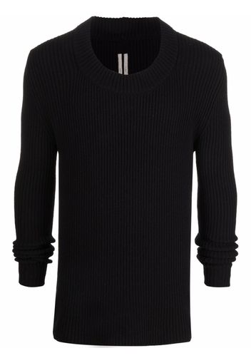 Rick Owens cashmere-blend ribbed knit jumper - Black