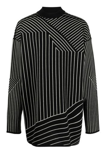 Rick Owens multi-stripe virgin wool jumper - Black