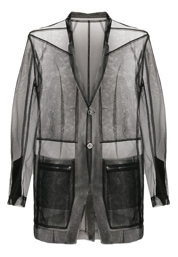 Rick Owens sheer buttoned shirt - Black