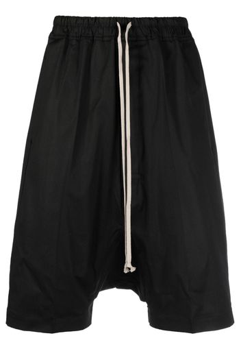 Rick Owens drawstring drop-crotch shorts - Black