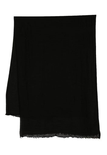 Rick Owens frayed cashmere-blend scarf - Black