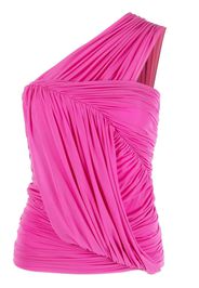 Rick Owens Edfu draped one-shoulder blouse - Pink