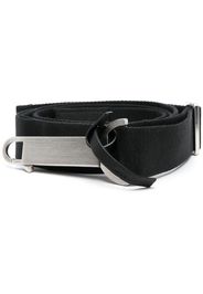 Rick Owens adjustable canvas ring belt - Black