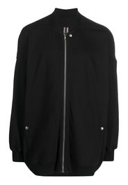 Rick Owens zip-up cotton bomber jacket - Black