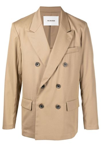 RITO STRUCTURE double-breasted fitted blazer - Brown