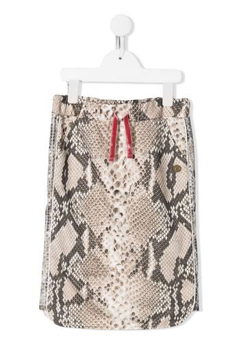 Roberto Cavalli Junior snakeskin print skirt - Neutrals