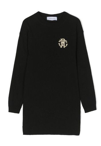 Roberto Cavalli Junior long-sleeve knitted dress - Black