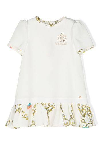 Roberto Cavalli Junior filigree-print silk dress - 00005