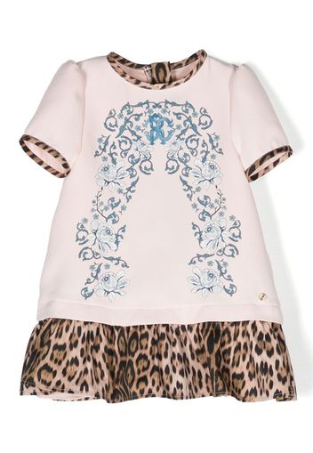 Roberto Cavalli Junior leopard-print T-shirt dress - D2294