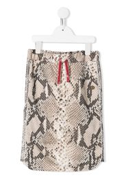 Roberto Cavalli Junior snakeskin print skirt - Neutrals