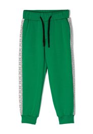 Roberto Cavalli Junior contrasting-border tracksuit bottoms - Green