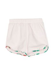 Roberto Cavalli Junior embroidered-motif printed-trim shorts - White