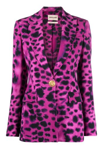 Roberto Cavalli animal-print single-breasted blazer - Pink