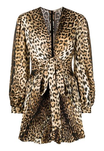 Roberto Cavalli leopard-print mini dress - Orange