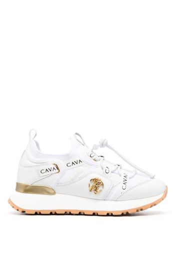 Roberto Cavalli logo-print low-top sneakers - White