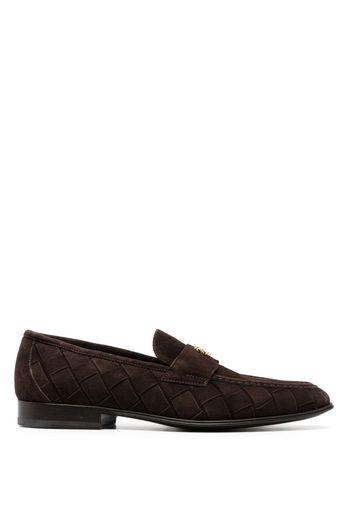 Roberto Cavalli logo-plaque suede loafers - Brown