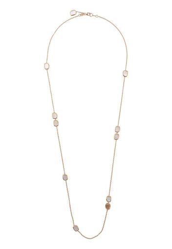 Roberto Coin 18kt rose gold Black Jade ruby and quartz long lariat necklace