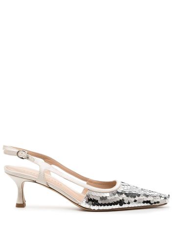 Roberto Festa Siviglia sequinned slingback pumps - White