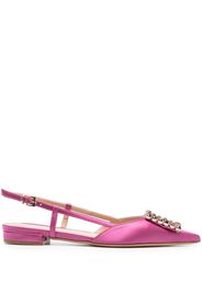 Roberto Festa crystal-embellishment pointed mules - Pink