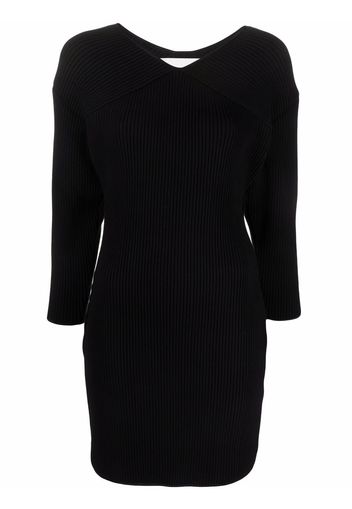 Rodebjer ribbed-knit V-neck dress - Black