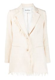 Rodebjer fringed-edge single-breasted blazer - Neutrals