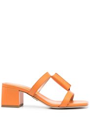 Rodo open-toe leather mules - Orange