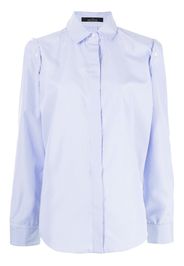 Rokh pinstripe-print tailored long-sleeve shirt - Blue