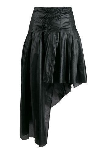 silk 1990s gathered asymmetric skirt