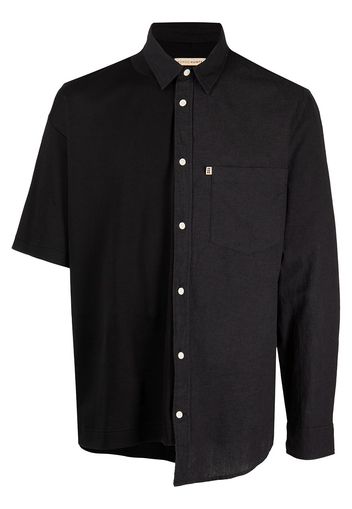 ROMEO HUNTE asymmetric button-down shirt - Black