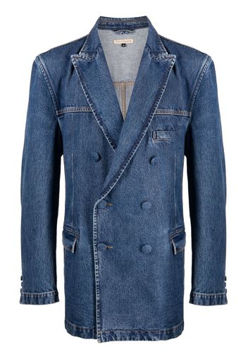 ROMEO HUNTE double-breasted denim blazerer - Blue