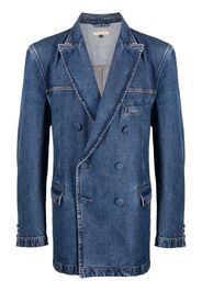 ROMEO HUNTE double-breasted denim blazerer - Blue