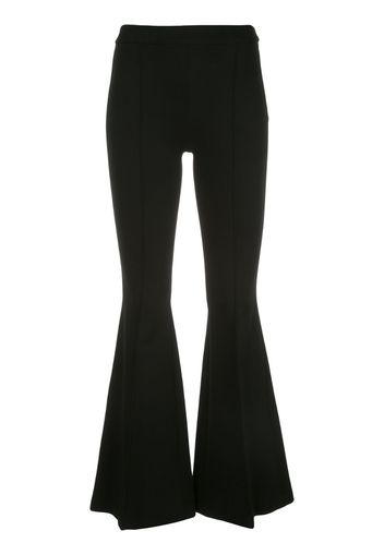 pintuck flared trousers