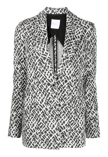 Rosetta Getty geometric-print single-breasted blazer - Black