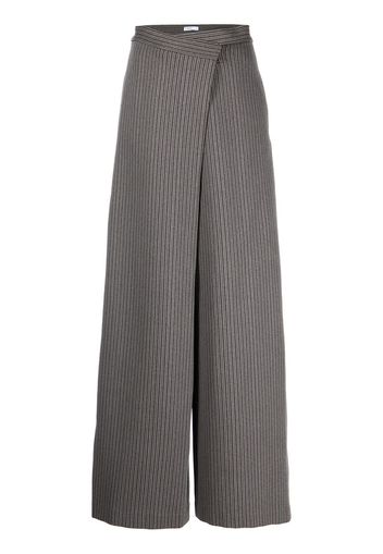 Rosetta Getty wrap-effect wide-leg trousers - Grey