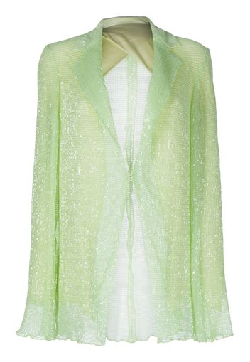 Rosetta Getty flared long-sleeved blazer - Green