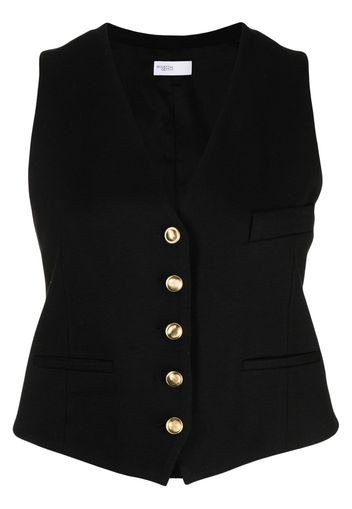 Rosetta Getty single-breasted tailored vest - Black