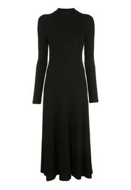 long sleeve zip-up turtleneck dress