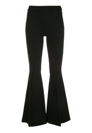 pintuck flared trousers