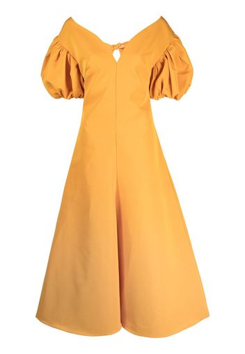 Rosie Assoulin short puff sleeves gown - Yellow