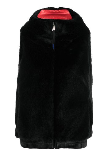 reversible eco-fur vest