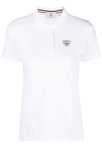 Rossignol logo-crest cotton polo-shirt - White