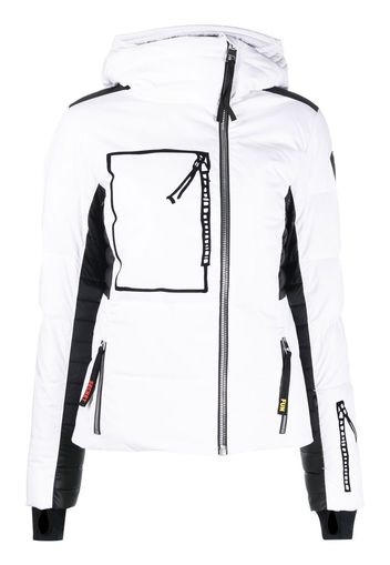 Rossignol Stellar colour-block down jacket - White