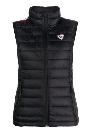 Rossignol logo-patch padded gilet - Black