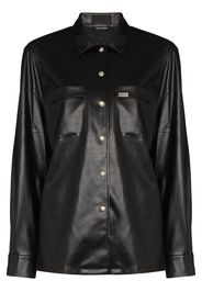 RtA Barry faux-leather shirt - Black