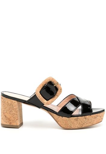 Rupert Sanderson Benola cross-strap platform mules - Black