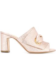 Rupert Sanderson metallic mid-heel mules - Pink