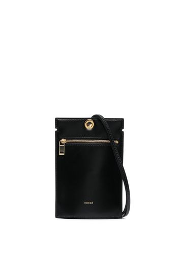 sacai calf-leather shoulder bag - Black