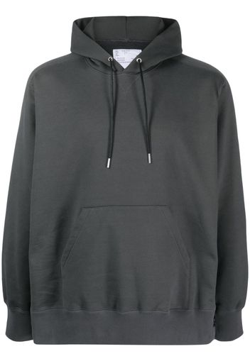 sacai cotton drawstring hoodie - Grey