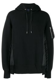 Sacai Sponge Sweat X MA-1 hoodie - Black