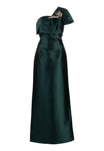 Sachin & Babi Ines crystal-embellished satin gown - Green